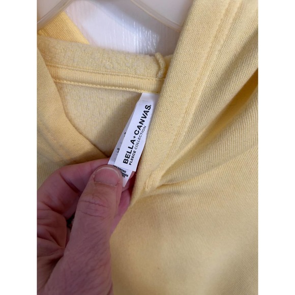 BELLA + CANVAS Unisex Sponge Fleece Pullover Sweatshirt Yellow Size L - Picture 2 of 3